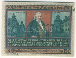 Német Birodalom/Weimari Köztársaság/Höxter 1921. 10Pf + 25 Pf + 50Pf, 3 klf db, teljes sor T:I