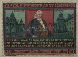 Német Birodalom/Weimari Köztársaság/Höxter 1921. 10Pf + 25 Pf + 50Pf, 3 klf db, teljes sor T:I