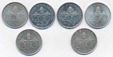 1992-1994. 200Ft "MNB" "Deák" (6db, 3xklf) T:1-2 patina
Adamo F13, F13.1