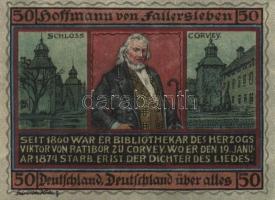 Német Birodalom/Weimari Köztársaság/Höxter 1921. 10Pf + 25 Pf + 50Pf, 3 klf db, teljes sor T:I