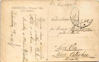 1920 Fenyőháza, Lubochna; Hotel Bratislava, Brunner Villa, vasúti sín / villa and railway track (Rb)