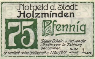 Német Birodalom/Weimari Köztársaság/Holzminden 1922. 10Pf + 25 Pf + 50Pf, 3 klf db, teljes sor T:I