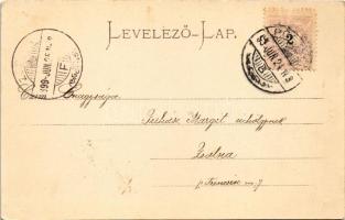 1899 (Vorläufer) Pöstyén, Pistyan, Piestany; Úri utca, Fürdő szálloda, Strasser kávéház / Herrengass...