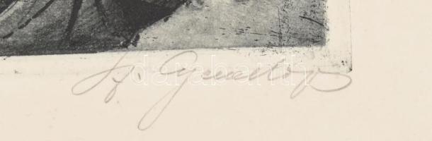 Szentgyörgyvári Gyenes Lajos (1890-1971): Veneziai gondolák. Rézkarc, papír, jelzett, 21x33,5 cm