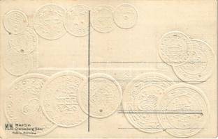 Türkei II. - Münzenkarte und Nationalflagge / Törökország - érmék és zászló. Dombornyomott / Turkish...