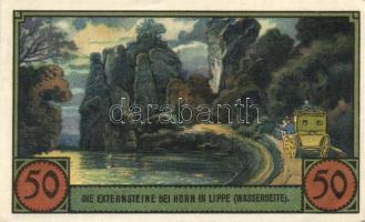 Német Birodalom/Weimari Köztársaság/Horn 1922. 50Pf (2x)+ 1M, 3 klf db, teljes sor T:I