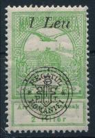 Nagyvárad 1919 Árvíz 5f nagyon látványosan elcsúszott felülnyomással, a Leu felülre került! / Mi 4 II. with shifted overprint. Signed: Bodor