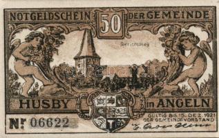 Német Birodalom/Weimari Köztársaság/Husby 1921. 50Pf (3x)+ 75Pf (3x), 6 klf db, teljes sor T:I