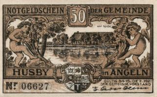 Német Birodalom/Weimari Köztársaság/Husby 1921. 50Pf (3x)+ 75Pf (3x), 6 klf db, teljes sor T:I