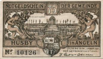 Német Birodalom/Weimari Köztársaság/Husby 1921. 50Pf (3x)+ 75Pf (3x), 6 klf db, teljes sor T:I