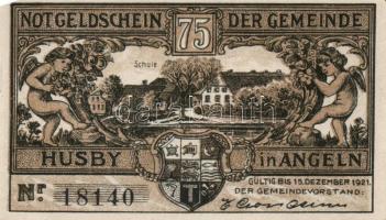 Német Birodalom/Weimari Köztársaság/Husby 1921. 50Pf (3x)+ 75Pf (3x), 6 klf db, teljes sor T:I