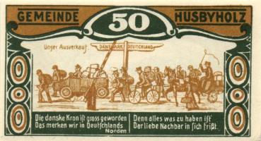 Német Birodalom/Weimari Köztársaság/Husbyholz 1921. 50Pf (6x), 6 klf db, teljes sor T:I