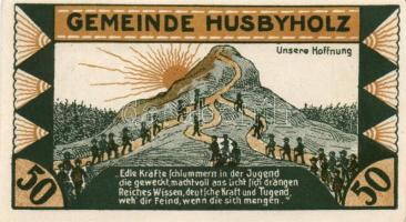 Német Birodalom/Weimari Köztársaság/Husbyholz 1921. 50Pf (6x), 6 klf db, teljes sor T:I