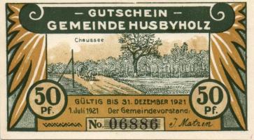 Német Birodalom/Weimari Köztársaság/Husbyholz 1921. 50Pf (6x), 6 klf db, teljes sor T:I