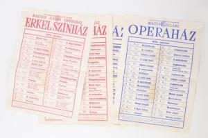 1975-1976 Magyar Állami Operaház és Erkel Színház műsorplakátok, 8 db, 42x29,5 cm