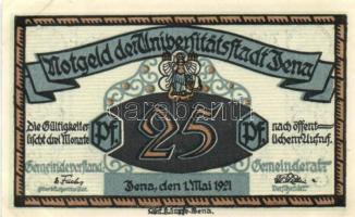 Német Birodalom/Weimari Köztársaság/Jena 1921. 10Pf + 25Pf + 50Pf (3x), 8 klf db, teljes sor T:I