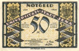 Német Birodalom/Weimari Köztársaság/Jena 1921. 10Pf + 25Pf + 50Pf (3x), 8 klf db, teljes sor T:I