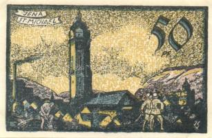 Német Birodalom/Weimari Köztársaság/Jena 1921. 10Pf + 25Pf + 50Pf (3x), 8 klf db, teljes sor T:I