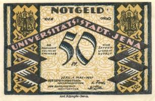 Német Birodalom/Weimari Köztársaság/Jena 1921. 10Pf + 25Pf + 50Pf (3x), 8 klf db, teljes sor T:I