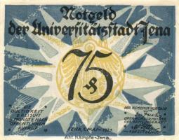 Német Birodalom/Weimari Köztársaság/Jena 1921. 10Pf + 25Pf + 50Pf (3x), 8 klf db, teljes sor T:I