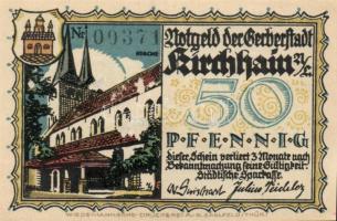 Német Birodalom/Weimari Köztársaság/Kirchain 1921. 25Pf + 50Pf + 75Pf, 3 klf db, teljes sor T:I