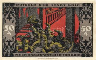 Német Birodalom/Weimari Köztársaság/Köln 1922. 50Pf (3x), 3 klf db, teljes sor T:I