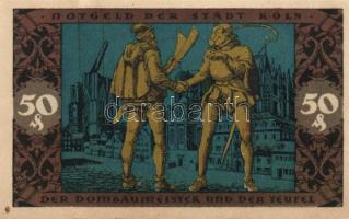 Német Birodalom/Weimari Köztársaság/Köln 1922. 50Pf (3x), 3 klf db, teljes sor T:I