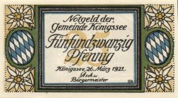 Német Birodalom/Weimari Köztársaság/Königssee 1921. 10Pf + 20Pf + 25Pf, 3 klf db, teljes sor T:I,II