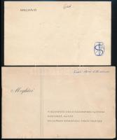 1963-1966 Budapesti Orvostudományi Egyetem 2 db meghívója rendkívüli tanácsülésre (doktorrá avatás + vas, gyémánt és arany jubileumi oklevelek átadása)