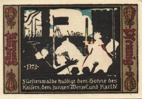 Német Birodalom/Weimari Köztársaság/Fürstenwalde 1921. 20Pf (3x)+ 25Pf (3x) + 50Pf (3x), összesen 9 ...
