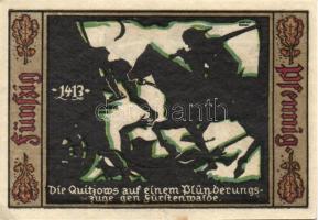 Német Birodalom/Weimari Köztársaság/Fürstenwalde 1921. 20Pf (3x)+ 25Pf (3x) + 50Pf (3x), összesen 9 ...