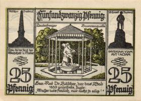 Német Birodalom/Weimari Köztársaság/Lautenberg 1921. 25Pf + 50Pf + 75 Pf + 100Pf, 4 klf db, teljes sor T:I