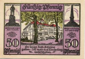 Német Birodalom/Weimari Köztársaság/Lautenberg 1921. 25Pf + 50Pf + 75 Pf + 100Pf, 4 klf db, teljes s...