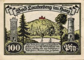 Német Birodalom/Weimari Köztársaság/Lautenberg 1921. 25Pf + 50Pf + 75 Pf + 100Pf, 4 klf db, teljes s...