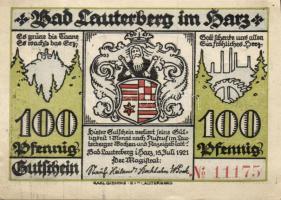 Német Birodalom/Weimari Köztársaság/Lautenberg 1921. 25Pf + 50Pf + 75 Pf + 100Pf, 4 klf db, teljes s...