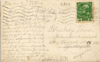 1914 Pola, Pula; SMS Erzherzog Ferdinand Max osztrák-magyar csatahajó matrózai / K.u.K. Kriegsmarine...