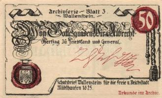 Német Birodalom/Weimari Köztársaság/Mühlhausen 1921. 50Pf (5x), 5 klf db, teljes sor T:I