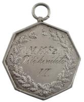 ~1930. "MKSZ Déli kerülete VI." kétoldalas, jelzett Ag kerékpáros díjérem füllel (13,46g/0...