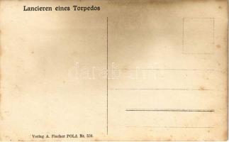 Osztrák-magyar torpedónaszád egy torpedó kilövésének pillanatában / K.u.K. Kriegsmarine Lancieren ei...