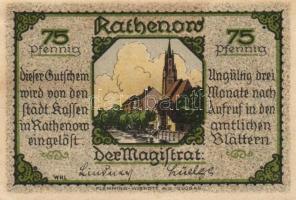 Német Birodalom/Weimari Köztársaság/Rathenow D.N. 50Pf + 75Pf + 80Pf + 90Pf, 4 klf db, teljes sor T:...