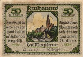 Német Birodalom/Weimari Köztársaság/Rathenow D.N. 50Pf + 75Pf + 80Pf + 90Pf, 4 klf db, teljes sor T:...