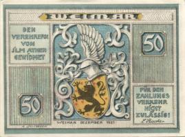 Német Birodalom/Weimari Köztársaság/Weimar 1921. 50Pf (4x), 4 klf db, teljes sor T:I