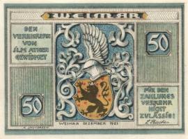 Német Birodalom/Weimari Köztársaság/Weimar 1921. 50Pf (4x), 4 klf db, teljes sor T:I