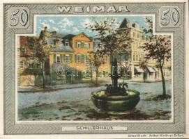Német Birodalom/Weimari Köztársaság/Weimar 1921. 50Pf (4x), 4 klf db, teljes sor T:I
