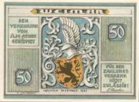 Német Birodalom/Weimari Köztársaság/Weimar 1921. 50Pf (4x), 4 klf db, teljes sor T:I