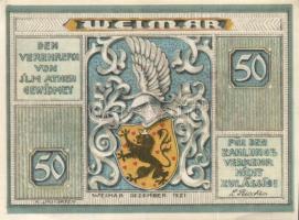 Német Birodalom/Weimari Köztársaság/Weimar 1921. 50Pf (4x), 4 klf db, teljes sor T:I