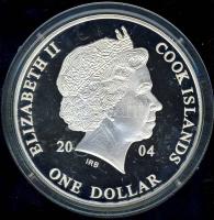 Cokk-szigetek 2004. 1$ Ag "Ázsia története-Gandhi" T:PP Tanúsítvánnyal!