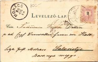 1898 (Vorläufer) Stószfürdő, Stoósz-fürdő, Kúpele Stós; Dr. Czirfusz villa, látkép, Hungária nyaraló...