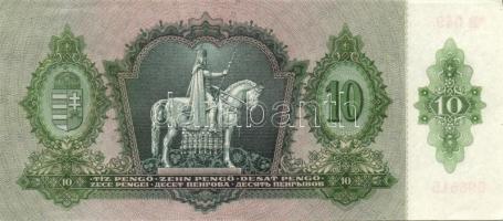 1936. 10P *-gal (10x) egymás utáni sorszámokkal, egyik darabon papírráncokkal T:I,I-