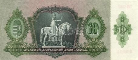 1936. 10P *-gal (10x) egymás utáni sorszámokkal, két darabon papírráncokkal T:I